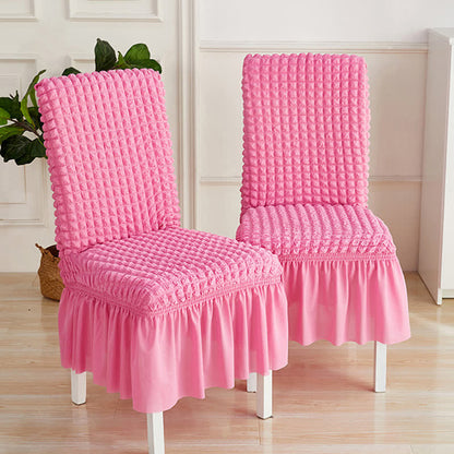 Seersucker Stretch Chair Cover with Ruffle Skirt - image 11