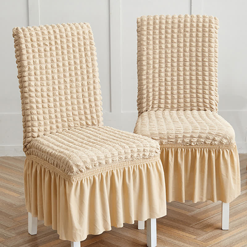 Seersucker Stretch Chair Cover with Ruffle Skirt - image 17