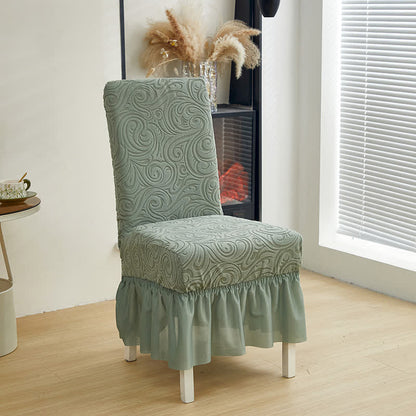 Universal Stretch Jacquard Dining Chair Cover - Sage Green - 6PCS - One size - image 14