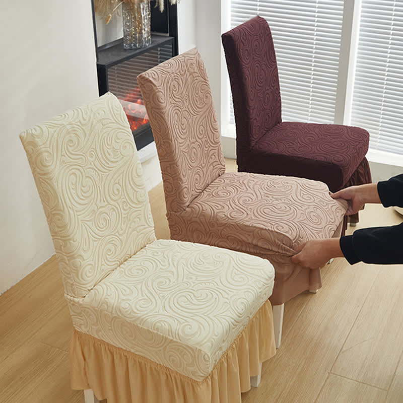 Universal Stretch Jacquard Dining Chair Cover - image 1
