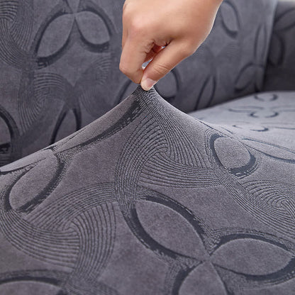 Solid Color Stretch Jacquard Dining Chair Cover - image 9