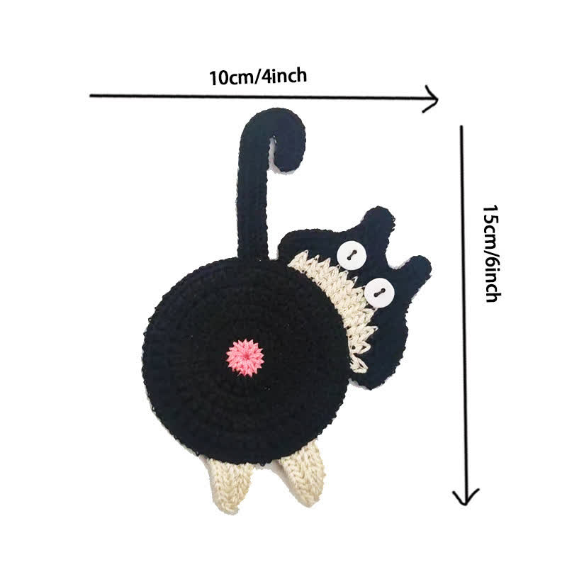 Cute Crochet Cat Butt Coaster - image 14
