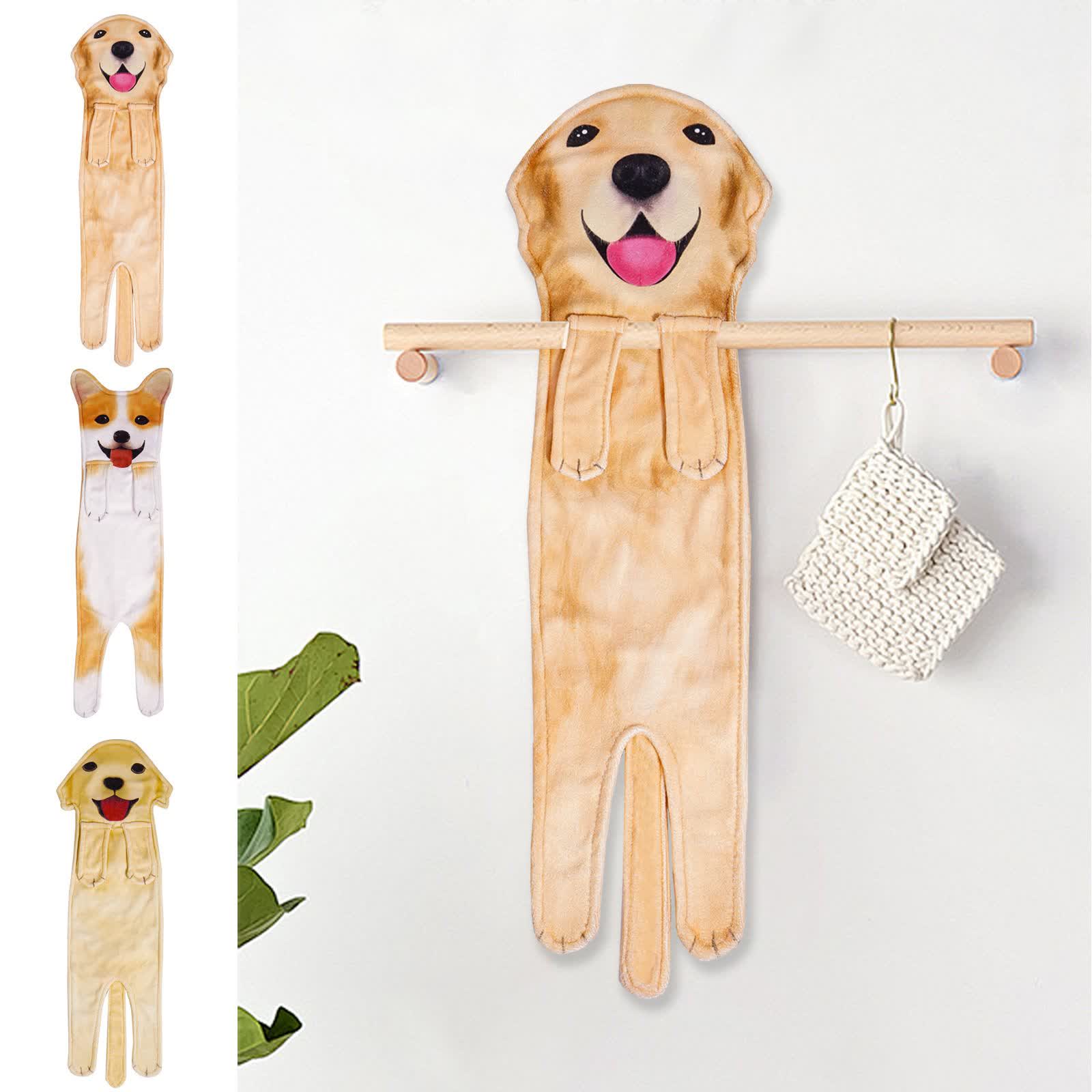 Dog Hangable Kitchen Bathroom Hand Towel - image 3