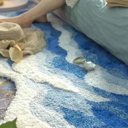 3D Ocean Tide Tufted Bath Rug - image 4