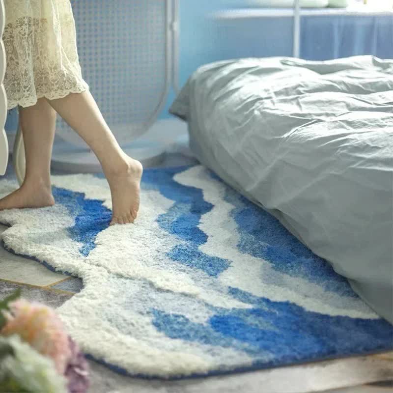 3D Ocean Tide Tufted Bath Rug - image 3