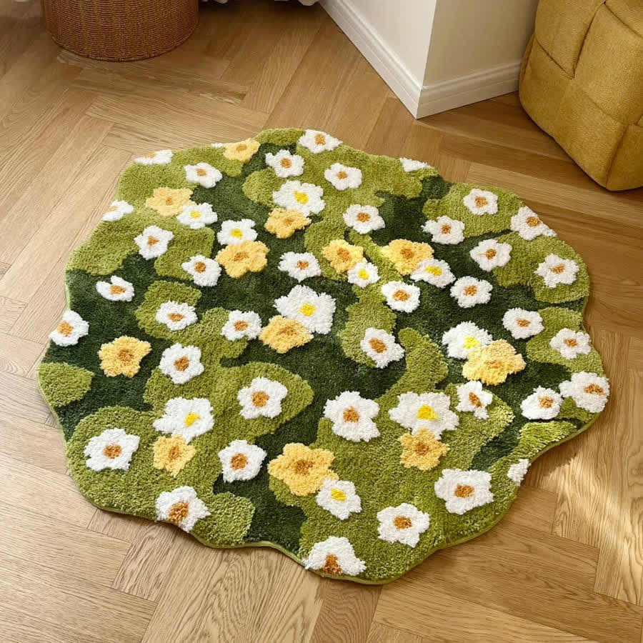 Rustic Style Daisy Bath Rug - image 1