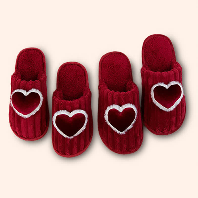 Red Heart Plush House Slippers - image 0