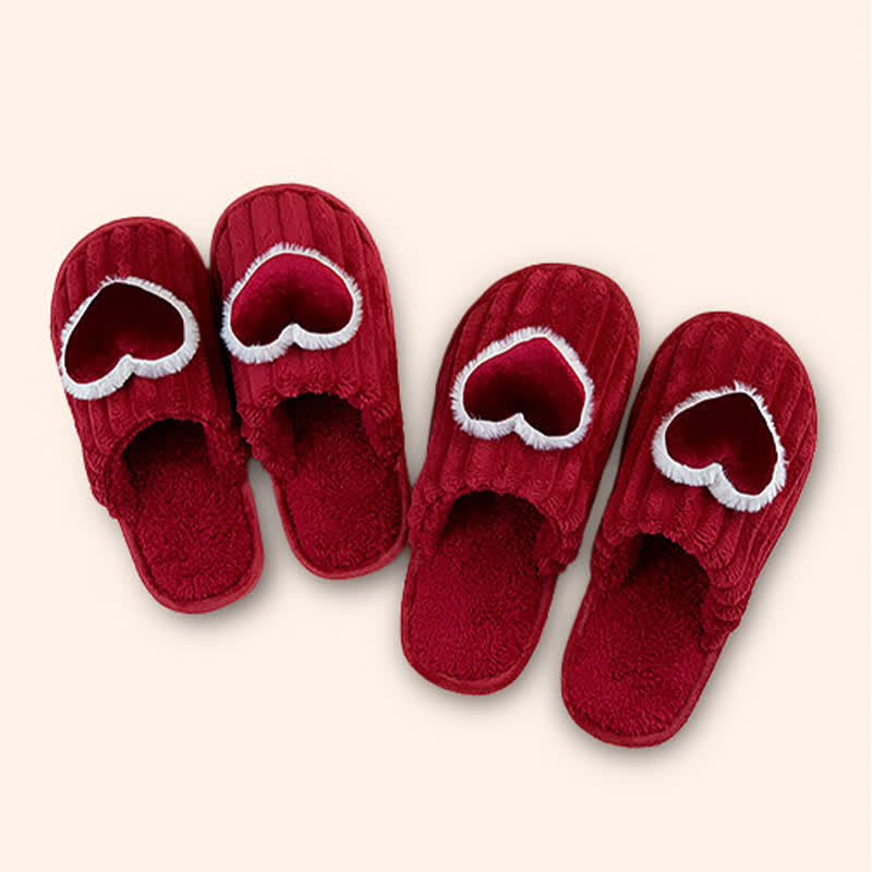 Red Heart Plush House Slippers - image 2