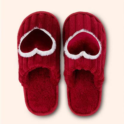 Red Heart Plush House Slippers - Red - XXL - image 4