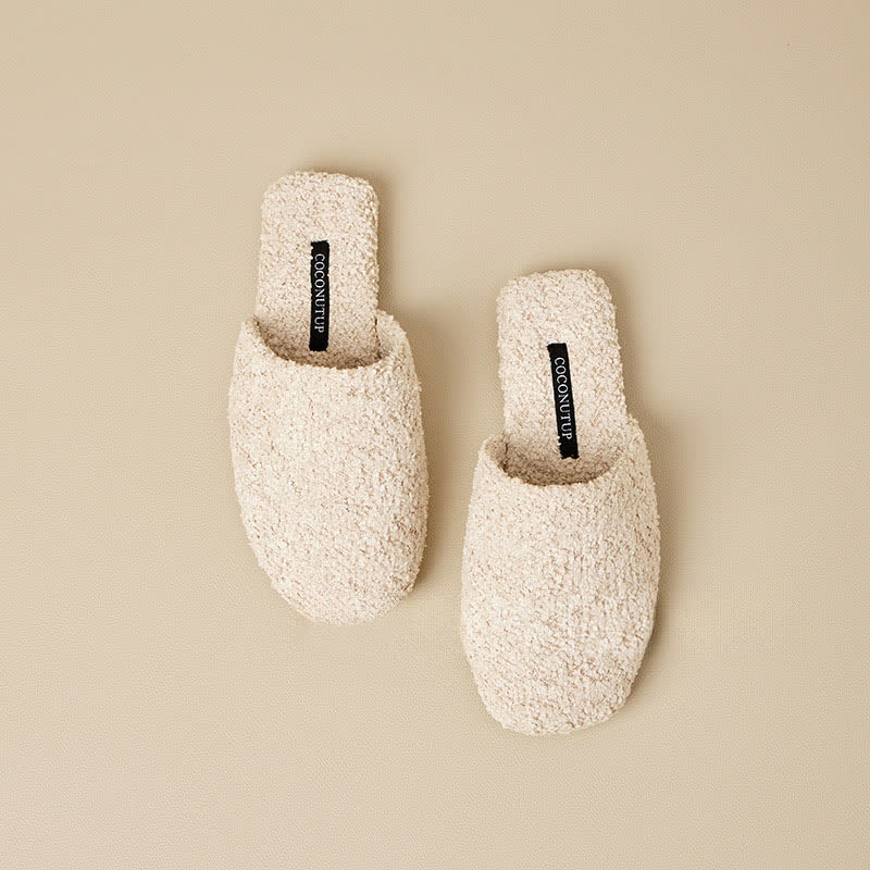 Luxury Solid Color Fuzzy Slippers - image 2
