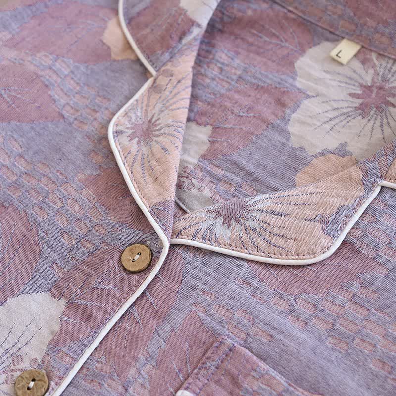 Cotton Cherry Blossom Jacquard Loungewear Set - image 9