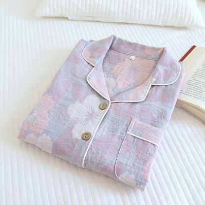 Cotton Cherry Blossom Jacquard Loungewear Set - image 4