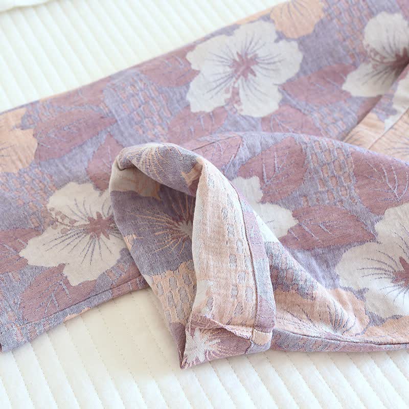 Cotton Cherry Blossom Jacquard Loungewear Set - image 15