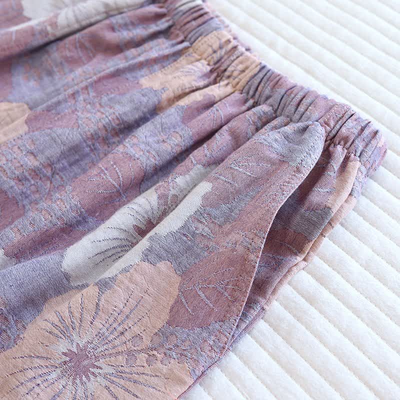 Cotton Cherry Blossom Jacquard Loungewear Set - image 14