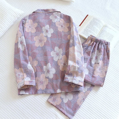 Cotton Cherry Blossom Jacquard Loungewear Set - image 6