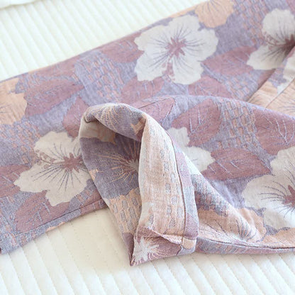 Cotton Cherry Blossom Jacquard Loungewear Set - image 10