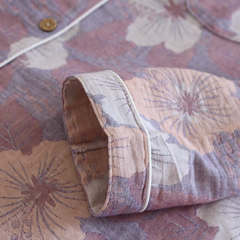 Cotton Cherry Blossom Jacquard Loungewear Set - image 12