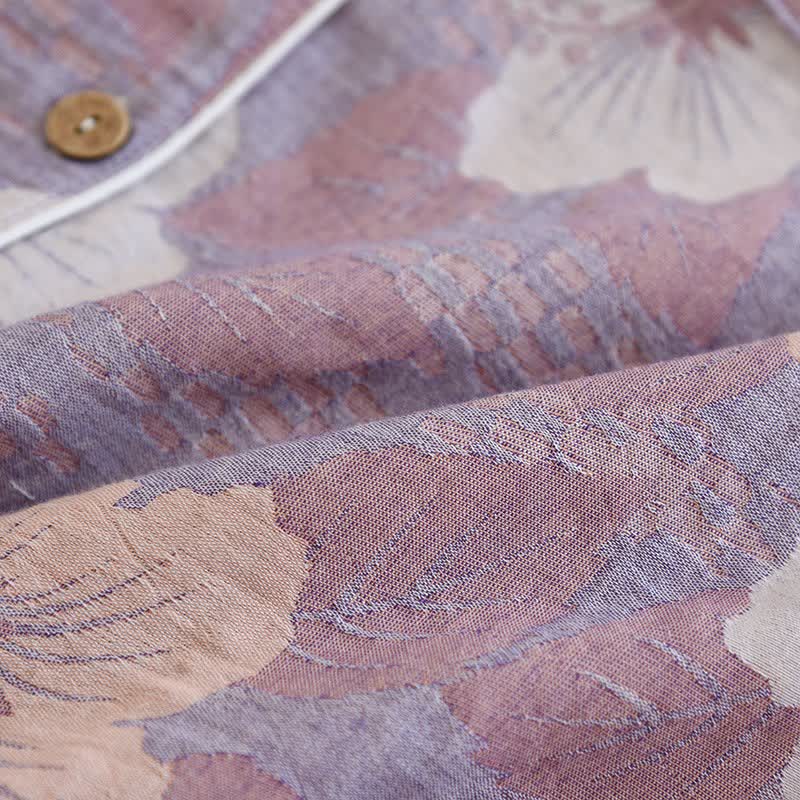 Cotton Cherry Blossom Jacquard Loungewear Set - image 11