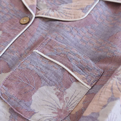 Cotton Cherry Blossom Jacquard Loungewear Set - image 10