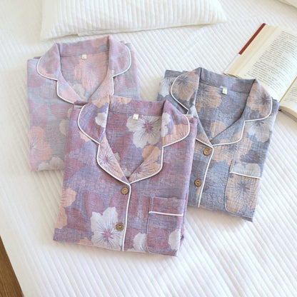 Cotton Cherry Blossom Jacquard Loungewear Set - image 2