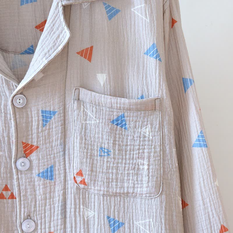 Unisex Geometric Triangle Cotton Loungewear Set - image 6