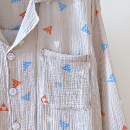 Unisex Geometric Triangle Cotton Loungewear Set - image 6