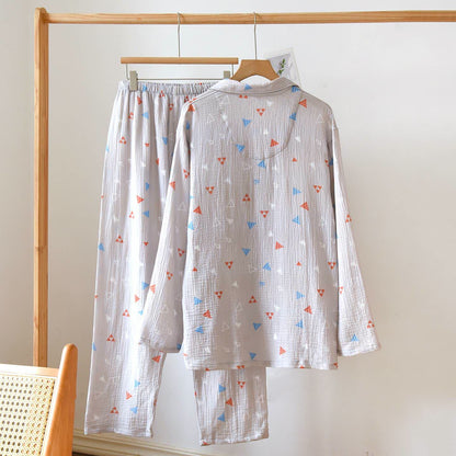 Unisex Geometric Triangle Cotton Loungewear Set - image 4