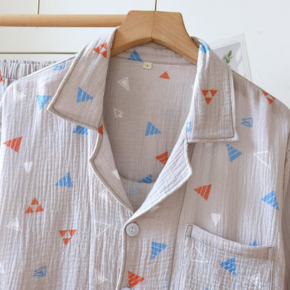 Unisex Geometric Triangle Cotton Loungewear Set - image 5