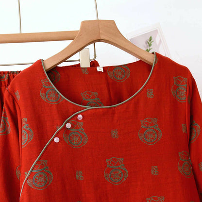 Lucky Bag Pattern Cotton Loungewear Set - image 5