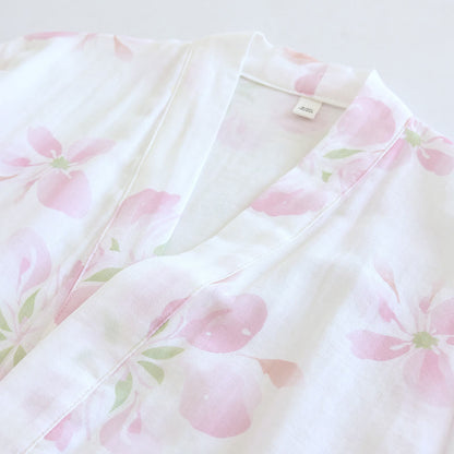 Cherry Blossom Cotton Gauze Kimono Bathrobe - image 5
