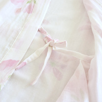 Cherry Blossom Cotton Gauze Kimono Bathrobe - image 9