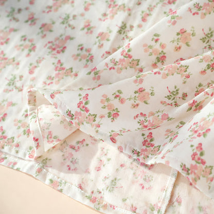 Pink Floral Pure Cotton Sleeveless Nightdress - image 6
