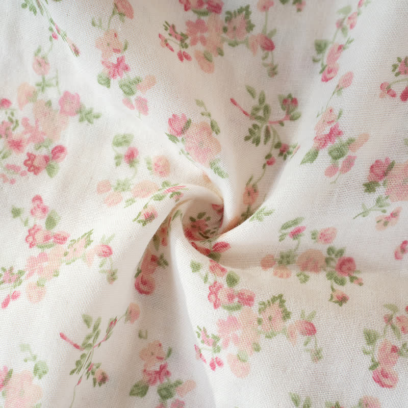Pink Floral Pure Cotton Sleeveless Nightdress - image 7