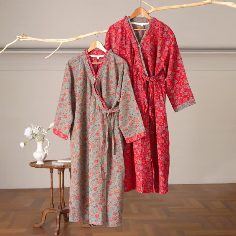 Romantic Rose Ruffled Cotton Nightdress - image 1