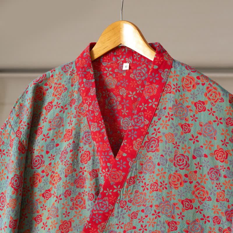 Romantic Rose Cotton Kimono Robe - image 16
