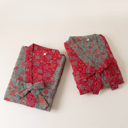 Romantic Rose Cotton Kimono Robe - image 2