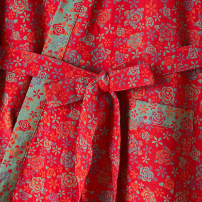 Romantic Rose Cotton Kimono Robe - image 9
