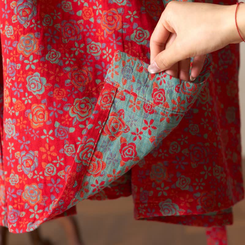 Romantic Rose Cotton Kimono Robe - image 10