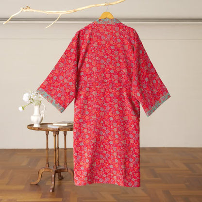 Romantic Rose Cotton Kimono Robe - image 3