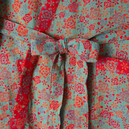 Romantic Rose Cotton Kimono Robe - image 17