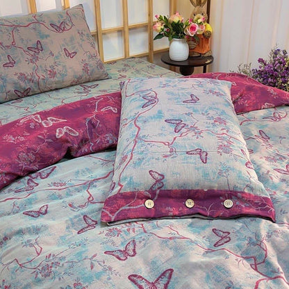 Heritage Butterfly Cotton Gauze Bedding Set(4PCS) - image 4