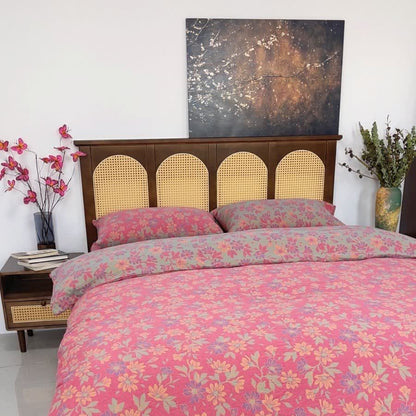 Country Gardenia Floral Cotton Gauze Bedding Set(4PCS) - image 1