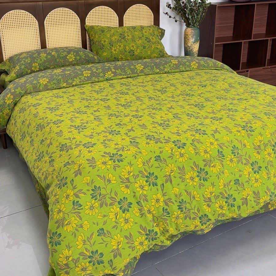 Country Gardenia Floral Cotton Gauze Bedding Set(4PCS) - image 6