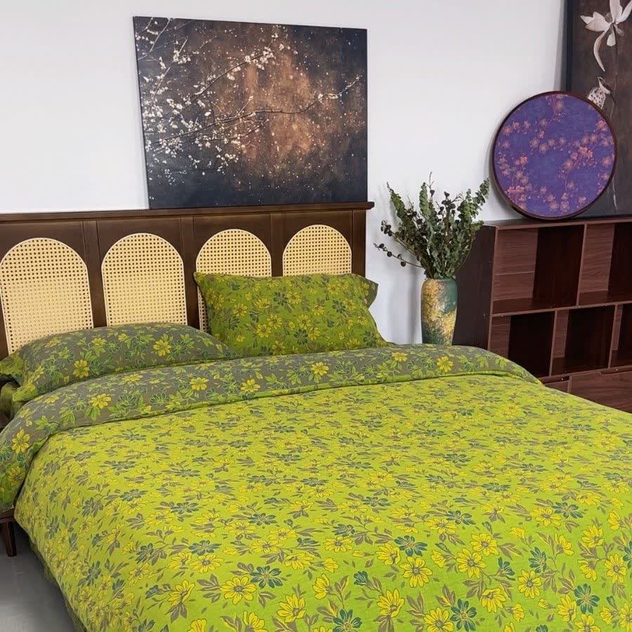 Country Gardenia Floral Cotton Gauze Bedding Set(4PCS) - image 7