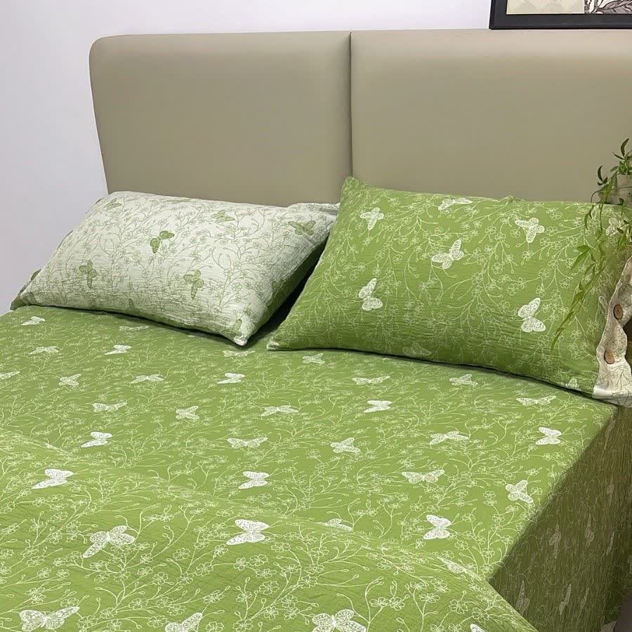 Line Art Butterfly Botanical Cotton Gauze Bedding(4PCS) - image 3