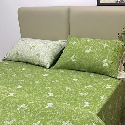 Line Art Butterfly Botanical Cotton Gauze Bedding(4PCS) - image 3