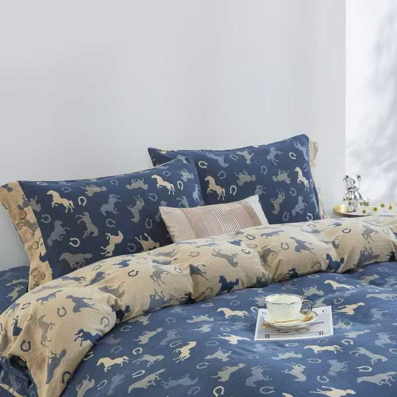 Whimsical Pony Cotton Gauze Bedding Set(4PCS) - image 1