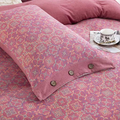 Vintage Pattern Cotton Gauze Bedding Set(4PCS) - image 4