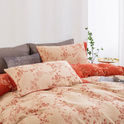 Country Leaf Cotton Gauze Bedding Set(4PCS) - image 2