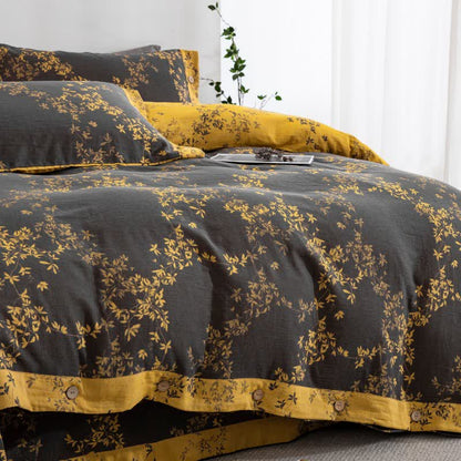 Country Leaf Cotton Gauze Bedding Set(4PCS) - image 30